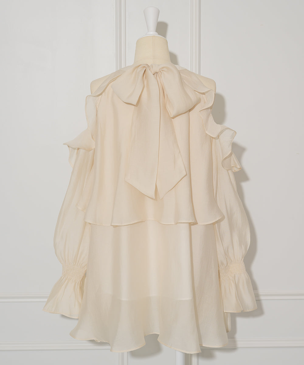 Back Ribbon Chiffon Set