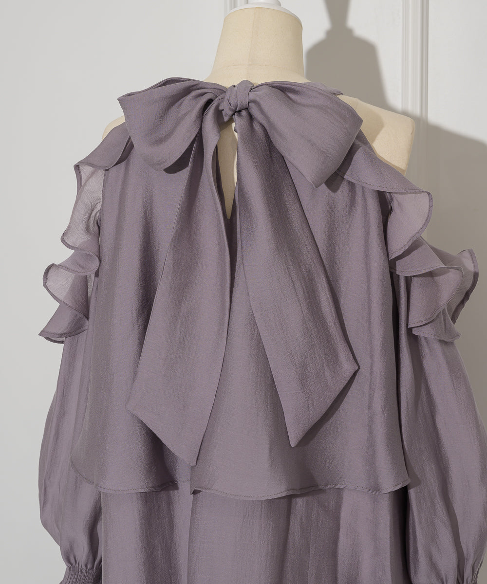 Back Ribbon Chiffon Set
