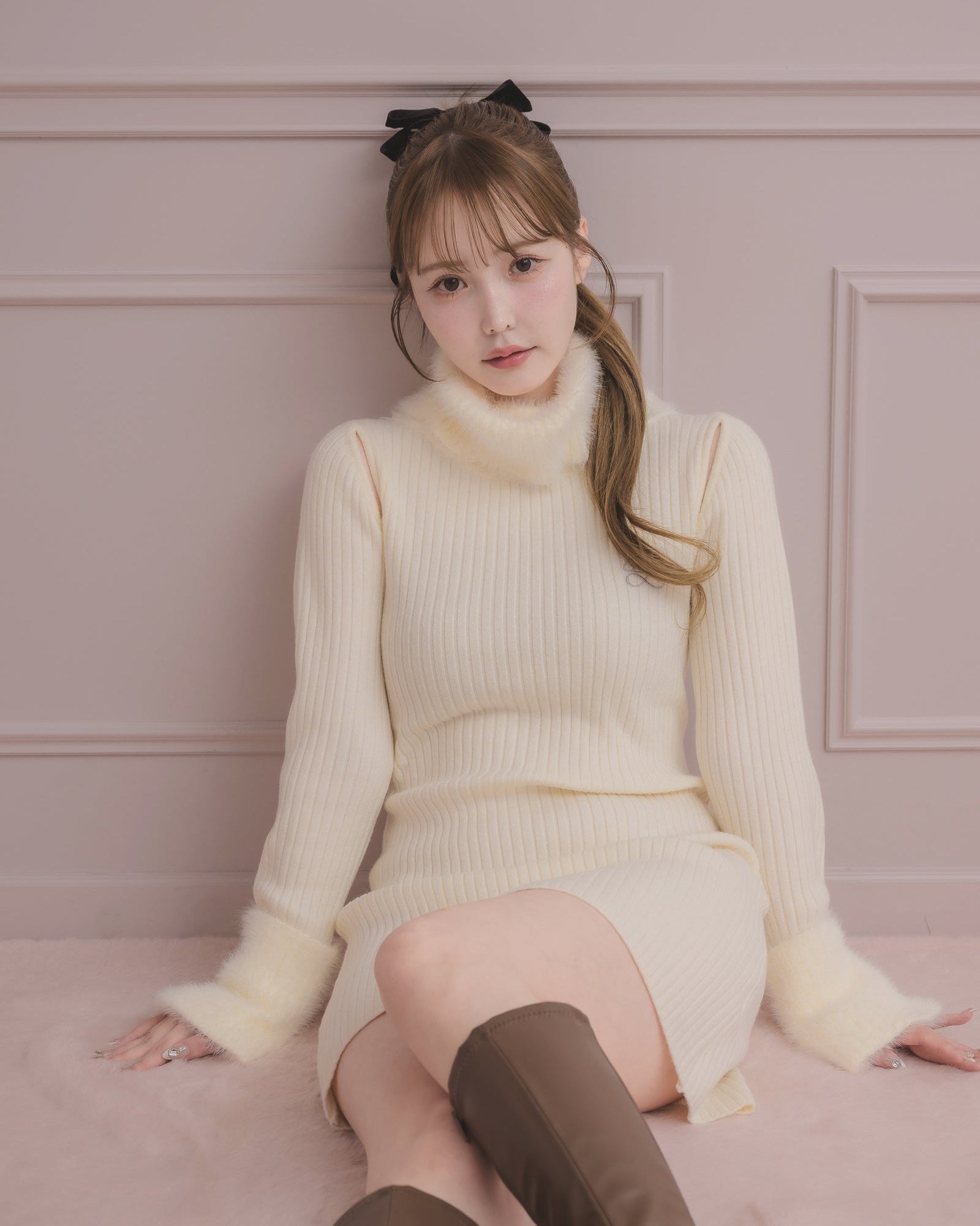 モデル身長:166cm / 着用カラー:ホワイト