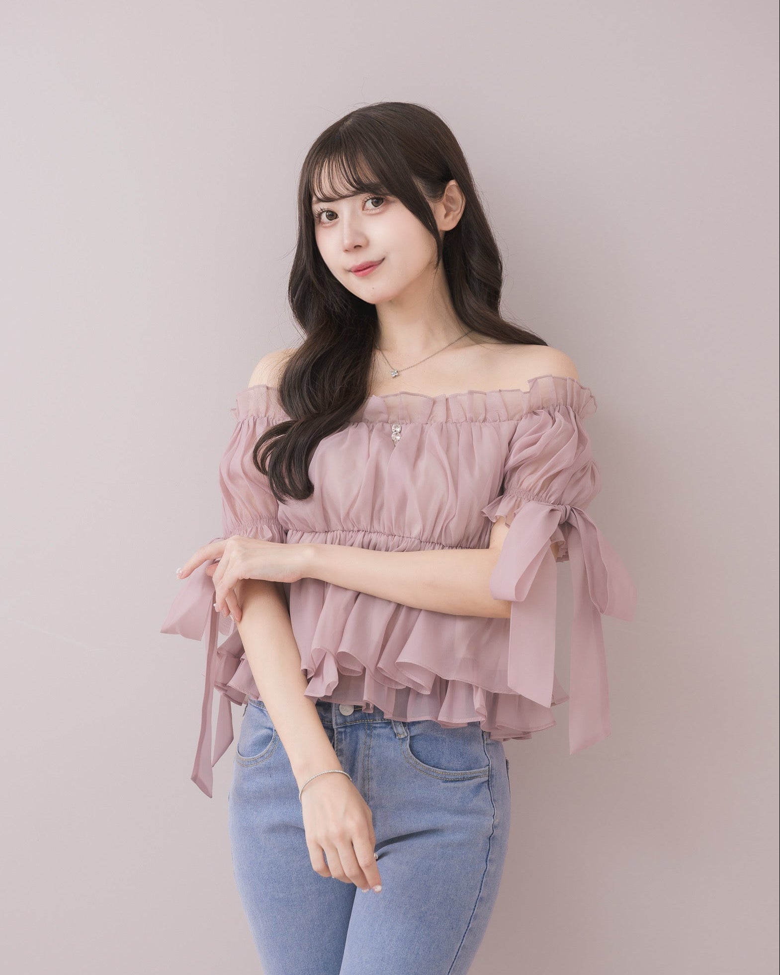 モデル身長:159cm / 着用カラー:ピンク