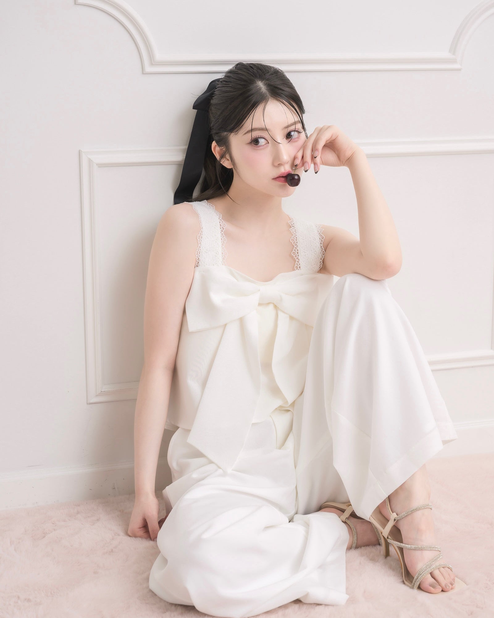 モデル身長:157cm / 着用カラー:ホワイト