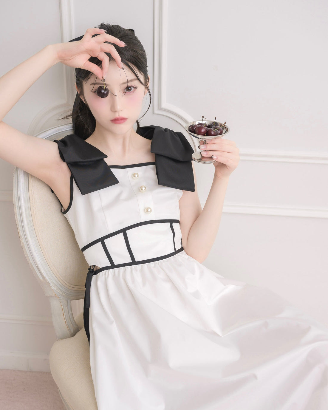 モデル身長:157cm / 着用カラー:ホワイト