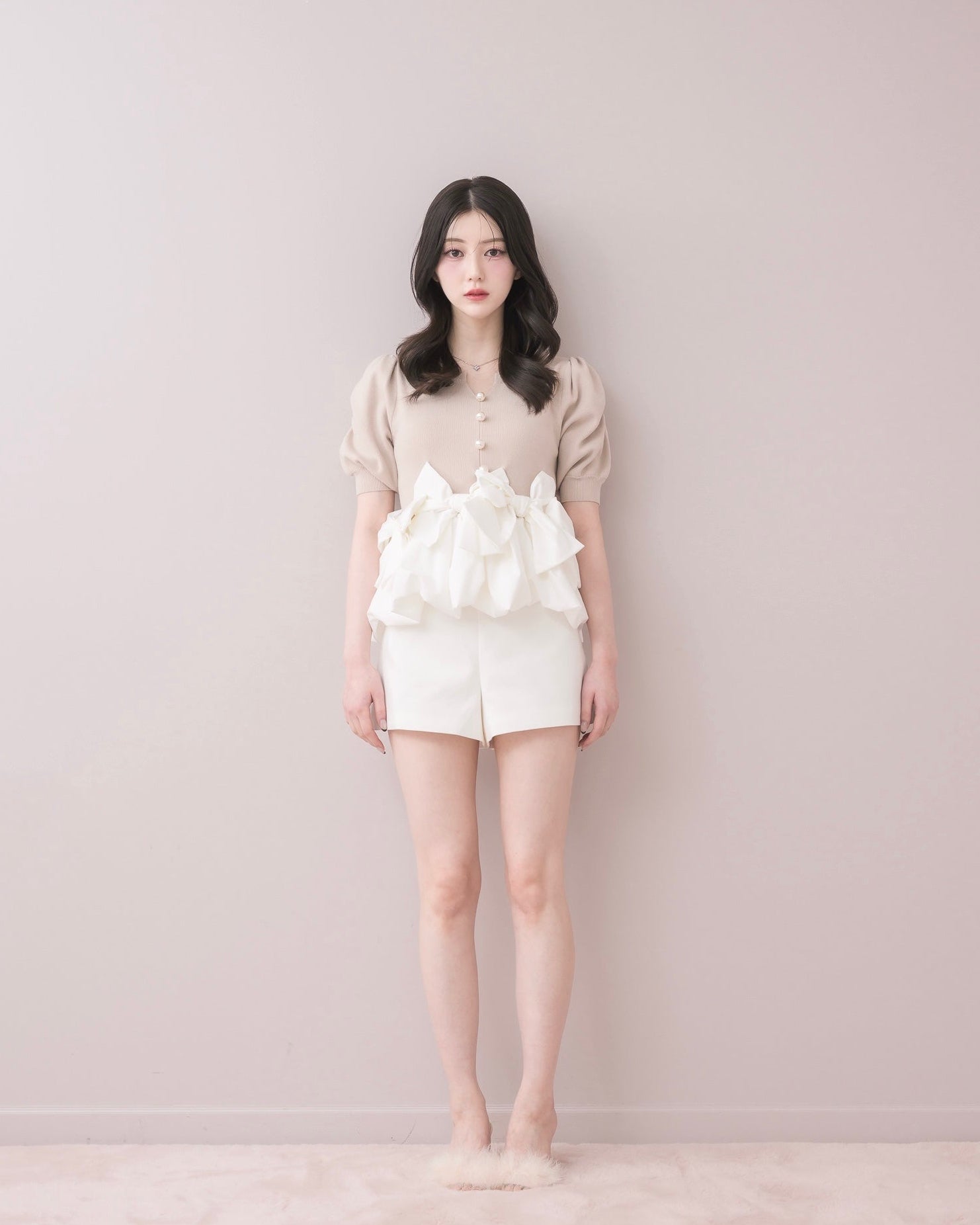 モデル身長:157cm / 着用カラー:ピンク