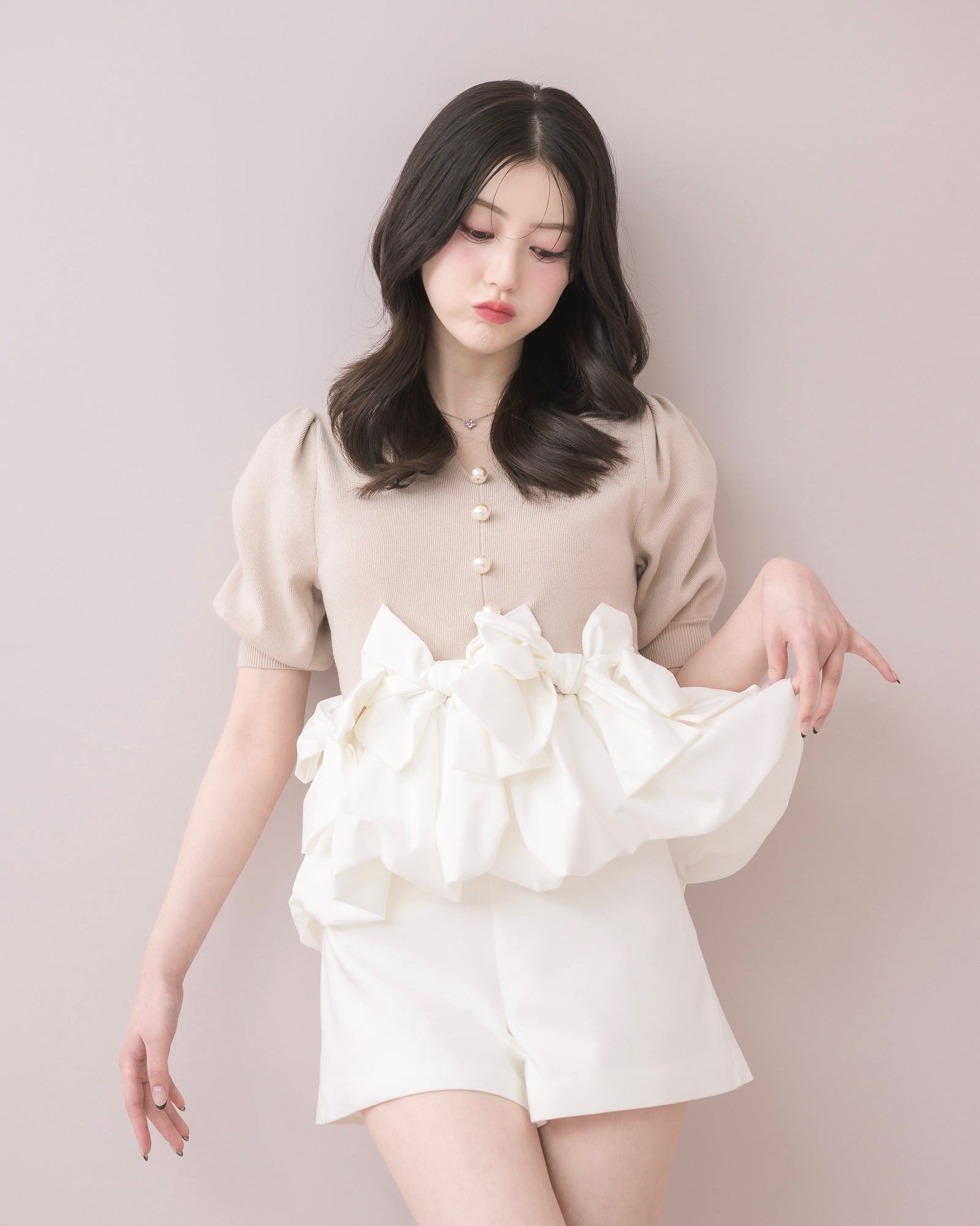 モデル身長:157cm / 着用カラー:ピンク