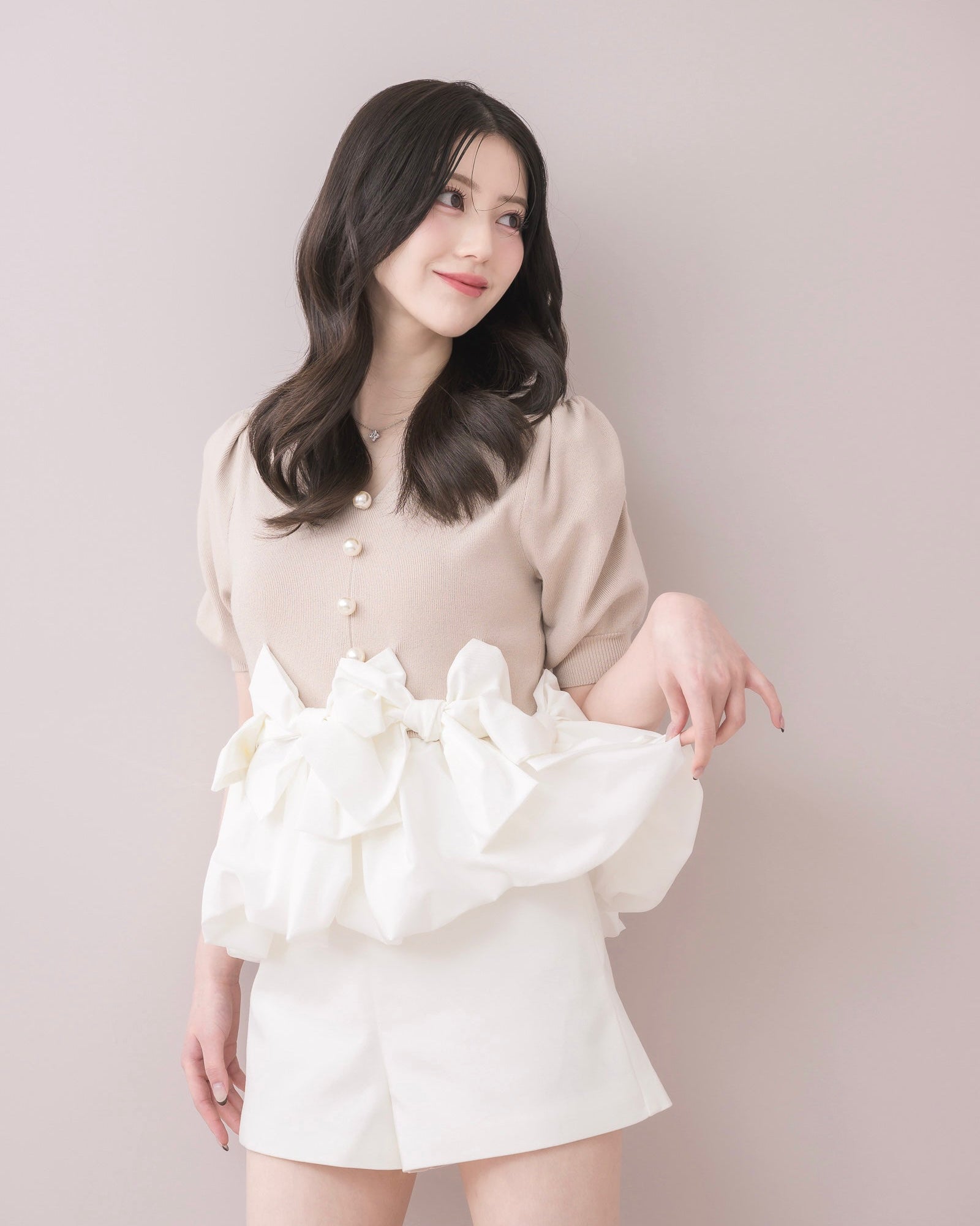 モデル身長:157cm / 着用カラー:ピンク