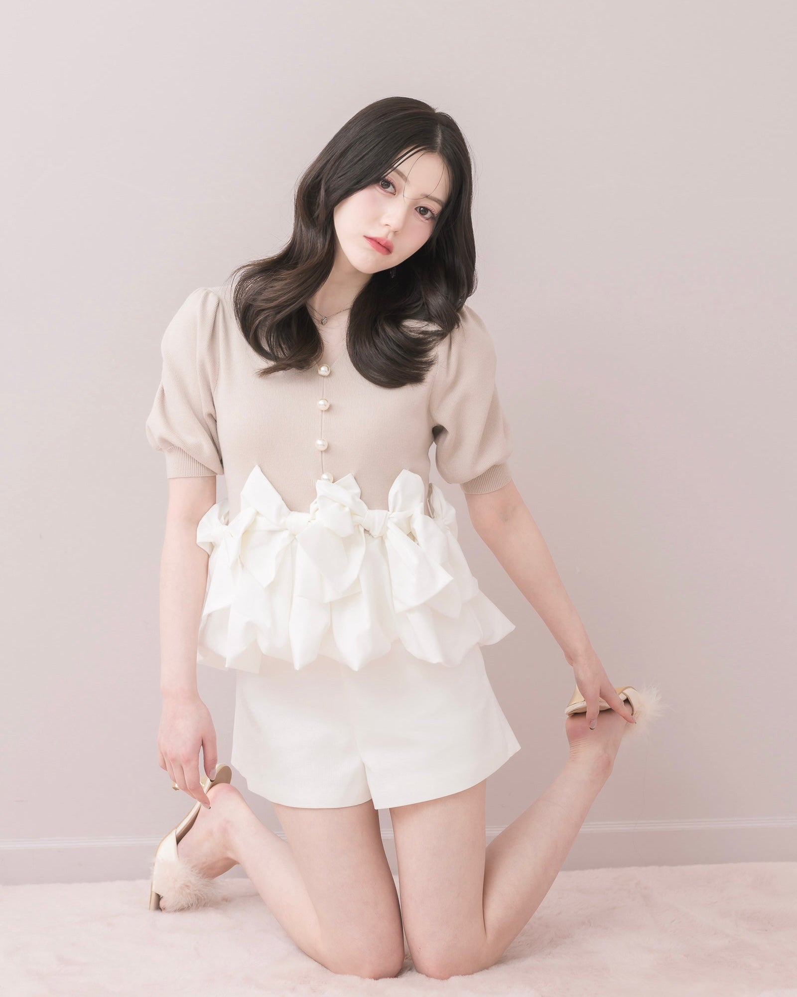 モデル身長:157cm / 着用カラー:ピンク