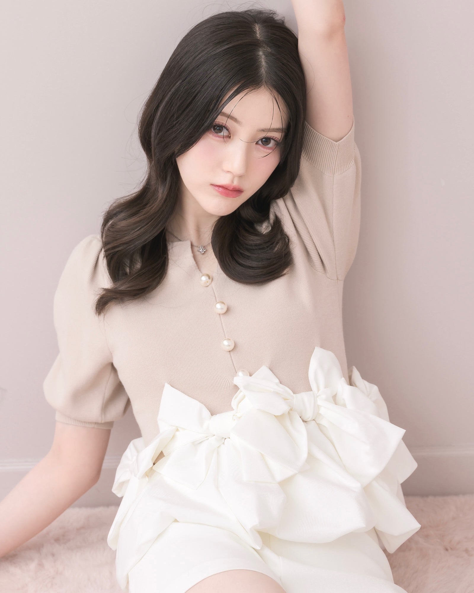 モデル身長:157cm / 着用カラー:ピンク