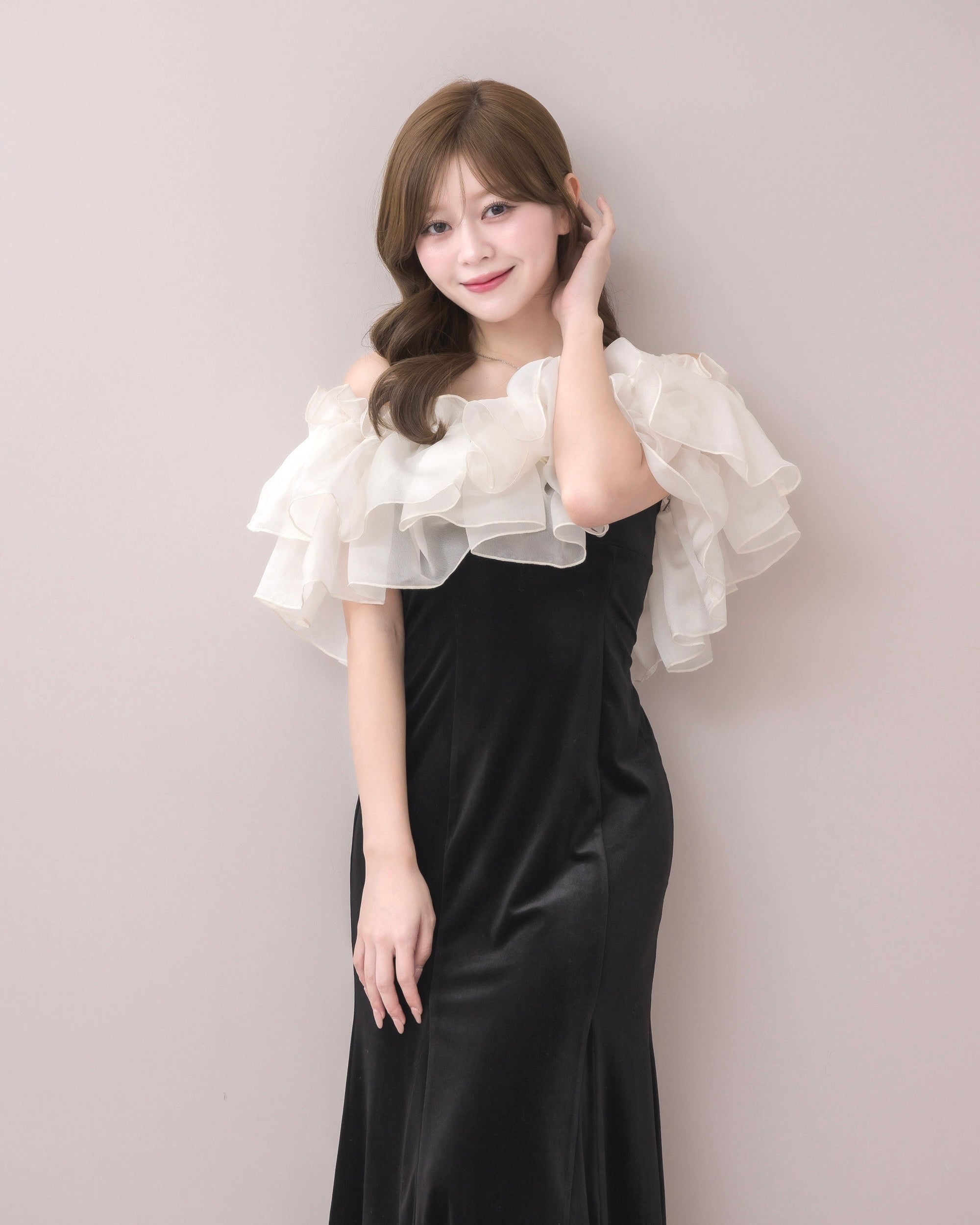 モデル身長:155cm / 着用カラー:ブラック