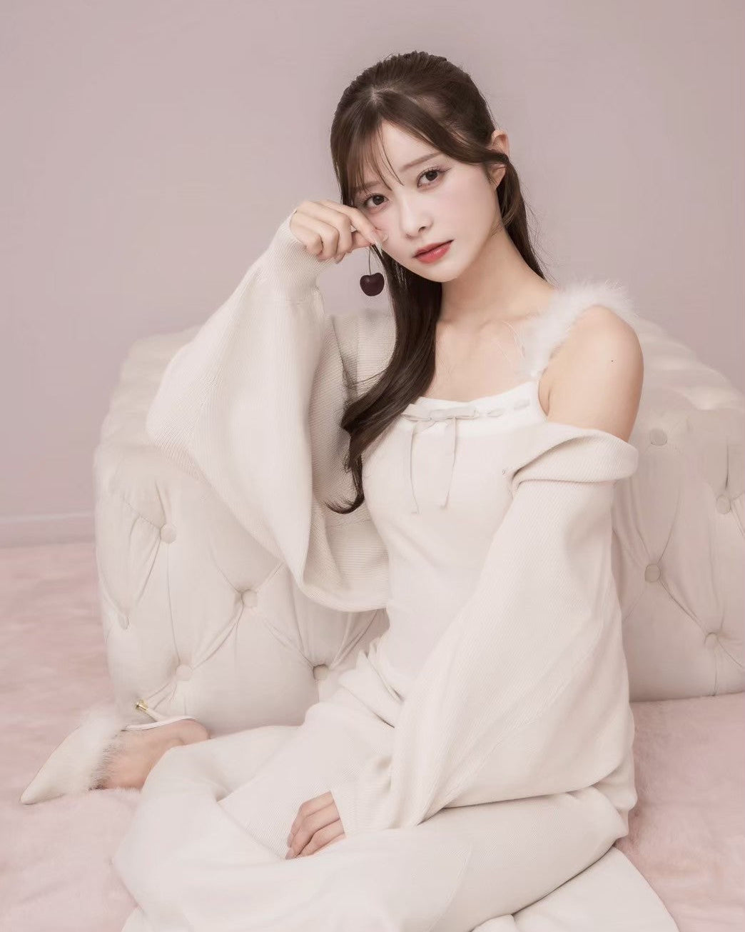 モデル身長:160cm / 着用カラー:ライトベージュ
