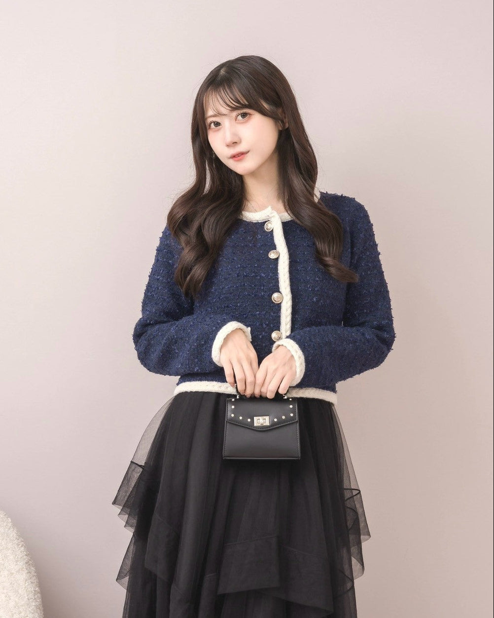モデル身長:159cm / 着用カラー:ネイビー