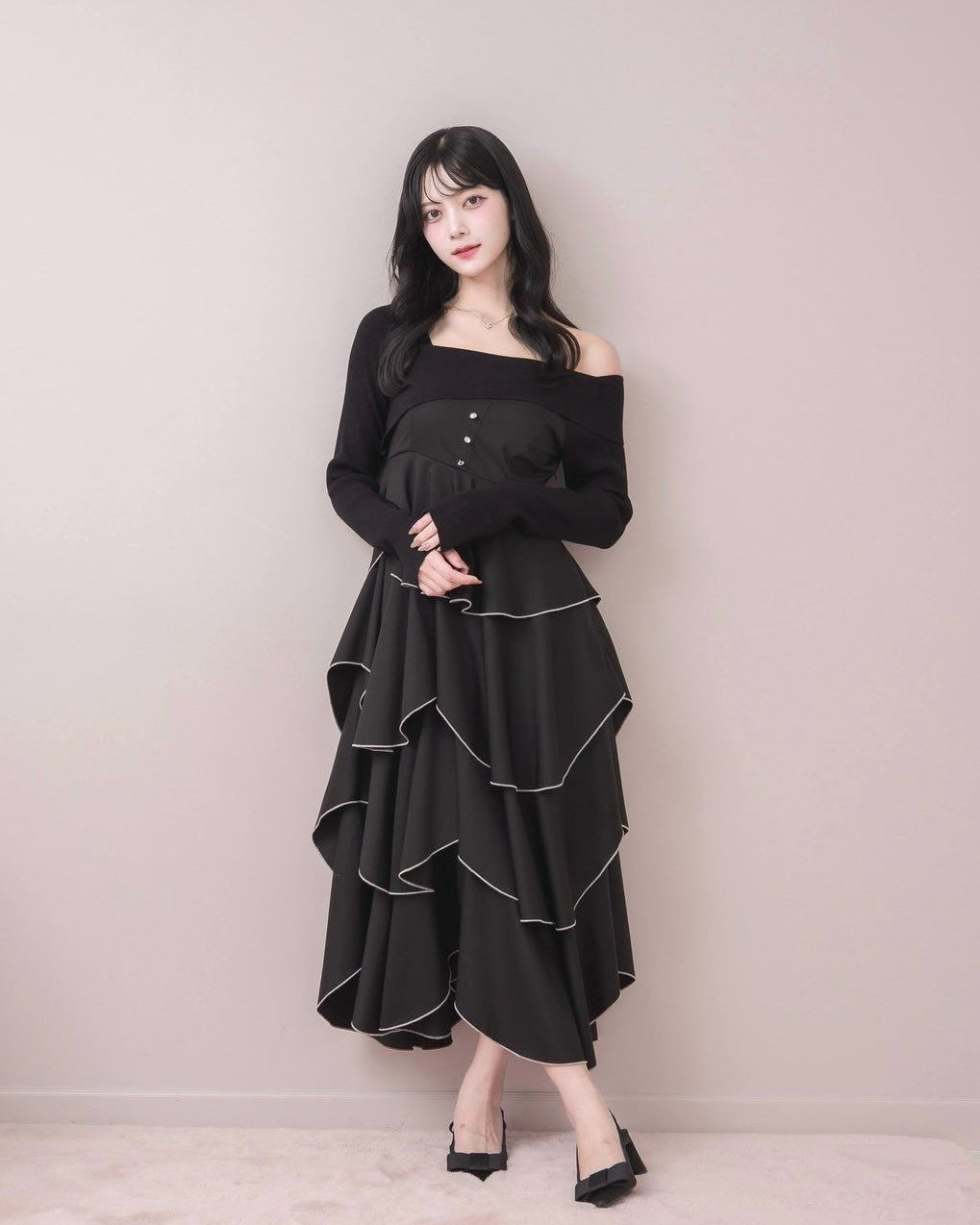 モデル身長:164cm / 着用カラー:ブラック