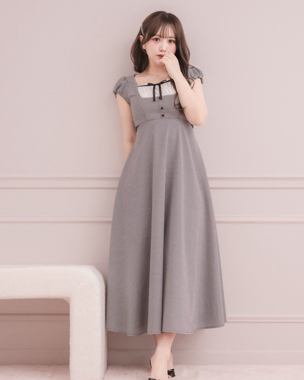 モデル身長:151cm / 着用カラー:ギンガム
