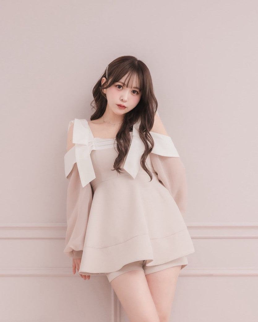 モデル身長:151cm / 着用カラー:ピンクベージュ