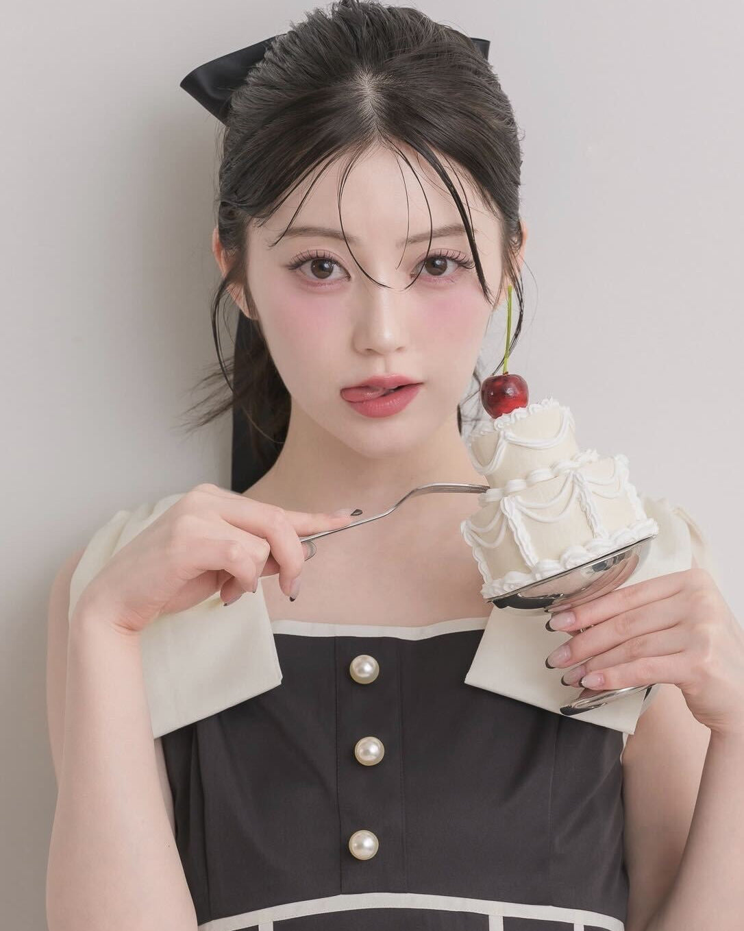 モデル身長:157cm / 着用カラー:ブラック