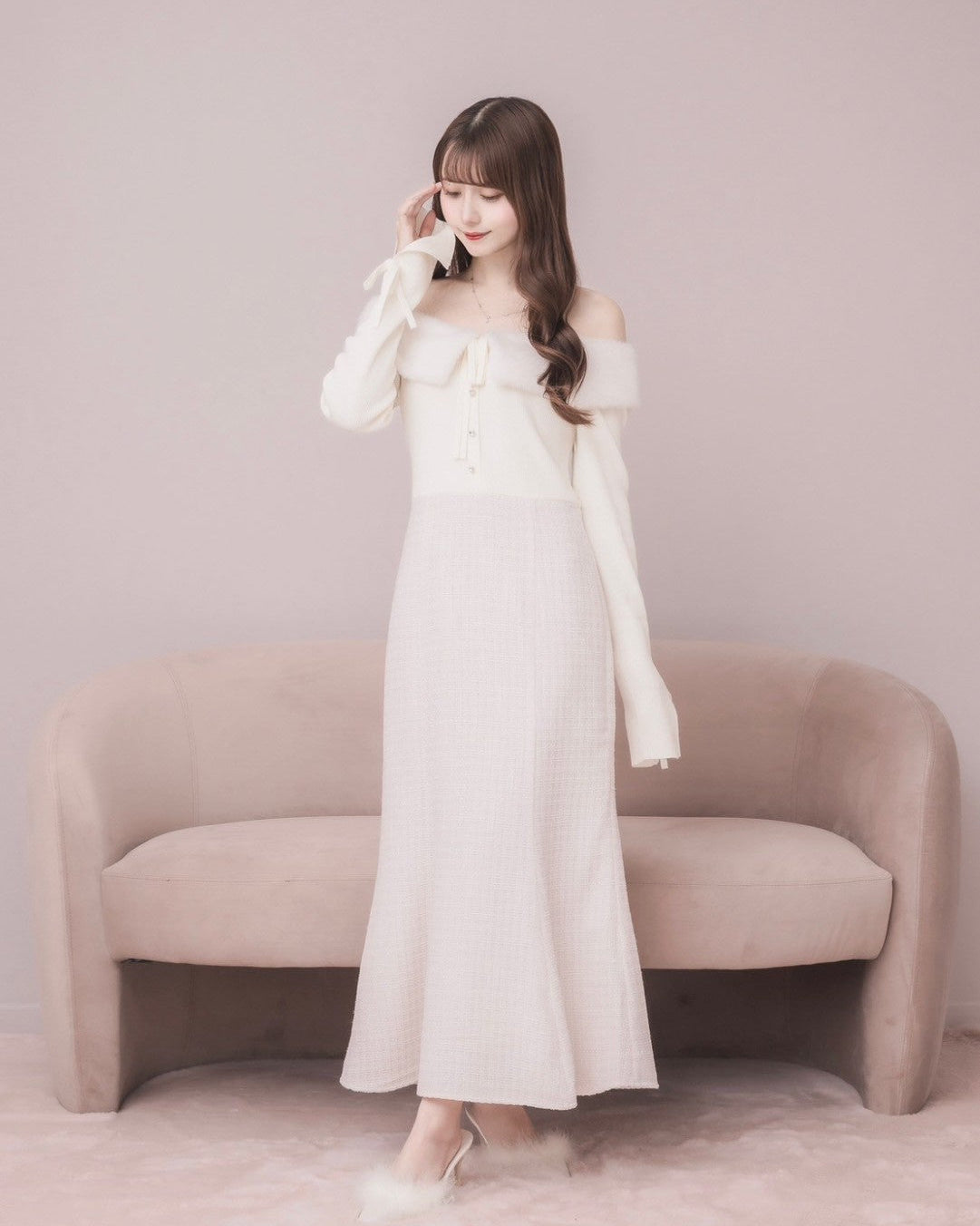 モデル身長:159cm / 着用カラー:ピンク