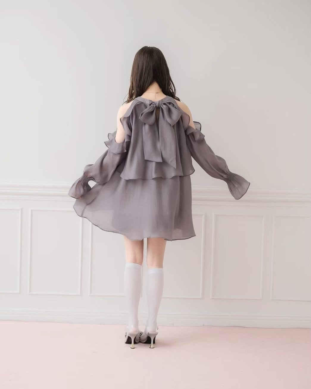 モデル身長:153cm/着用カラー:グレー