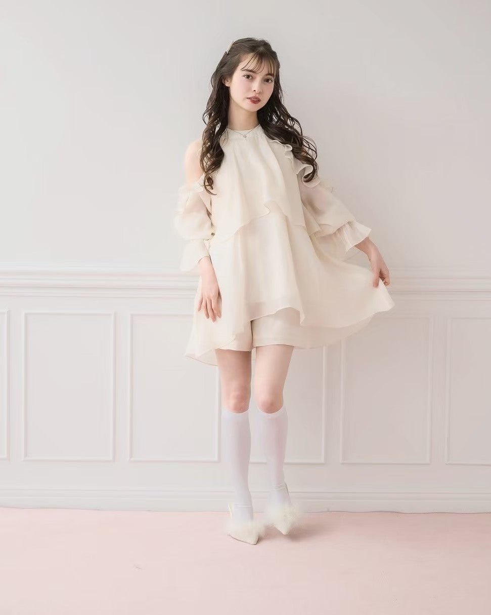 モデル身長:153cm/着用カラー:アイボリー