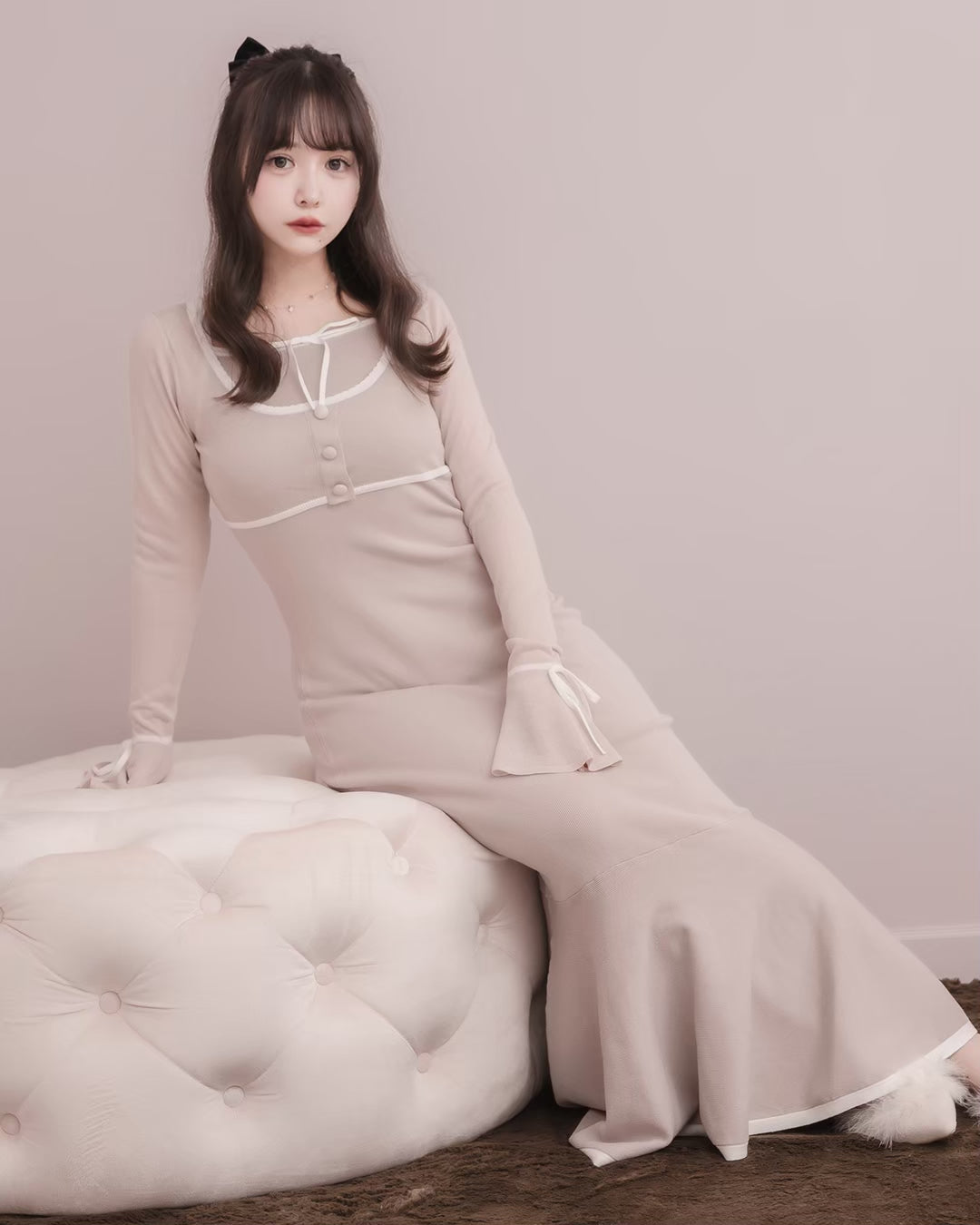 モデル身長:151cm / 着用カラー:ピンク