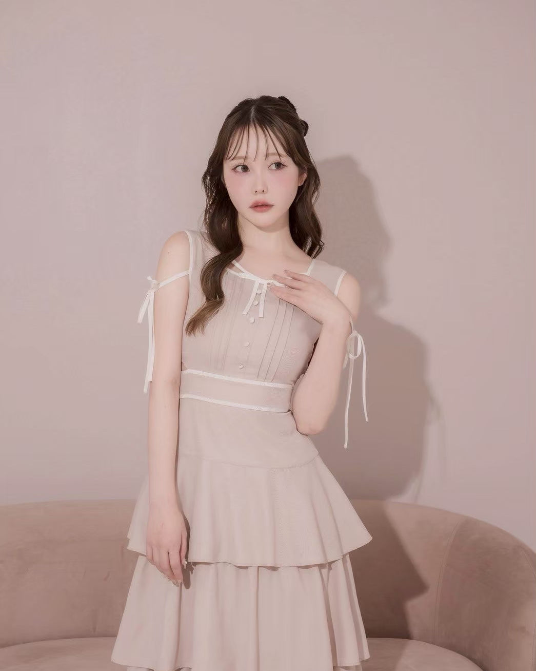 モデル身長:166cm / 着用カラー:ピンク