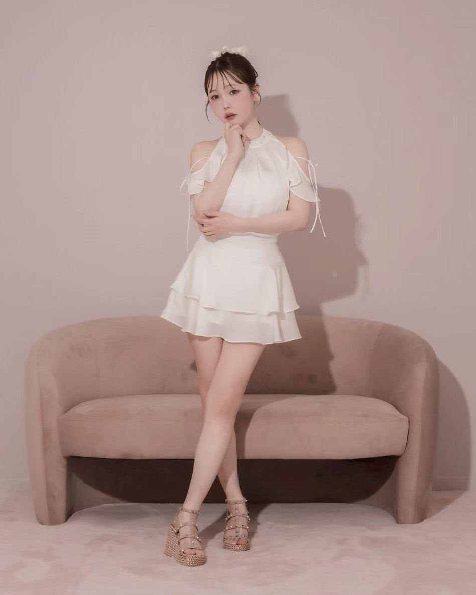 モデル身長:166cm / 着用カラー:アイボリー