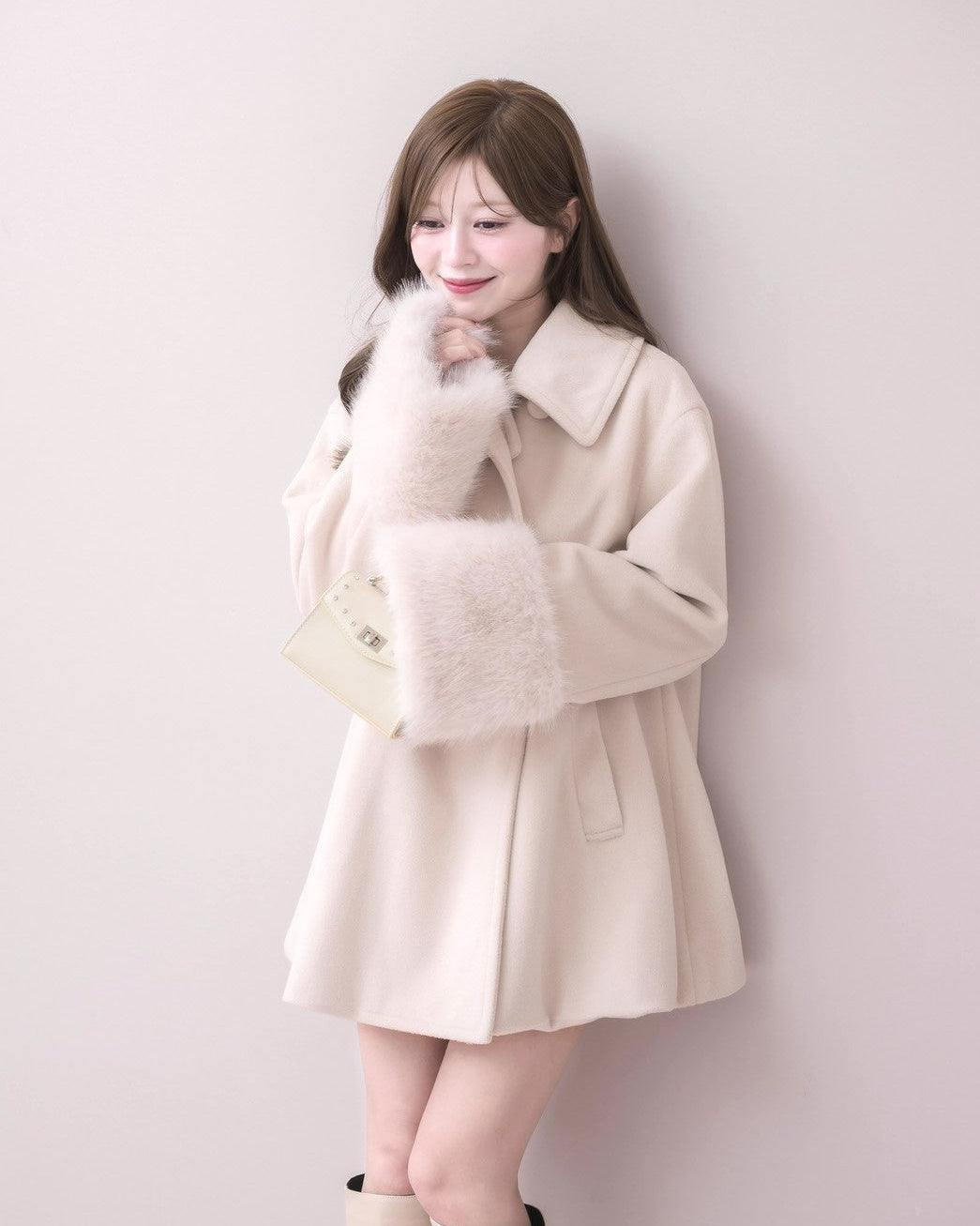 モデル身長:155cm / 着用カラー:ピンク