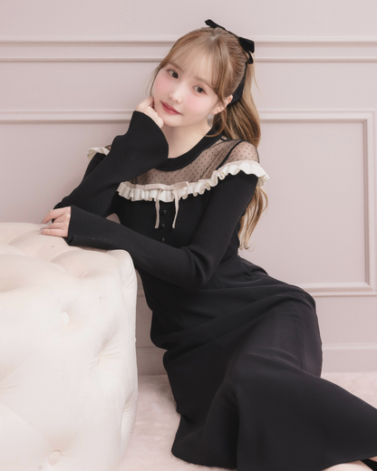 モデル身長：166cm / 着用カラー：ブラック×ピンク