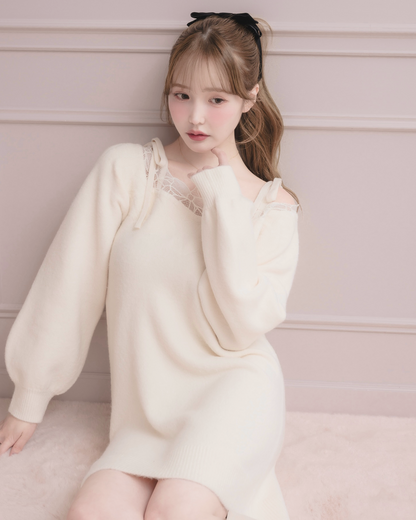 モデル身長：166cm / 着用カラー：アイボリー