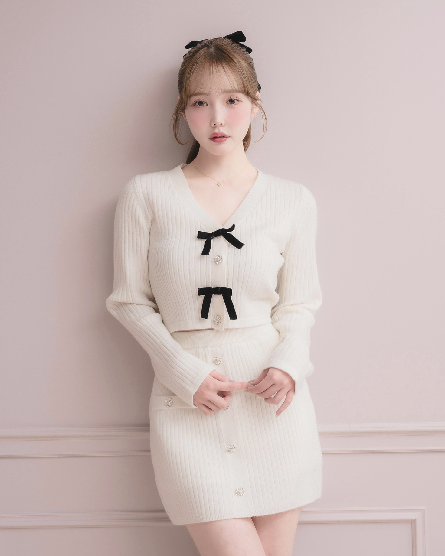 モデル身長：166cm / 着用カラー：ホワイト