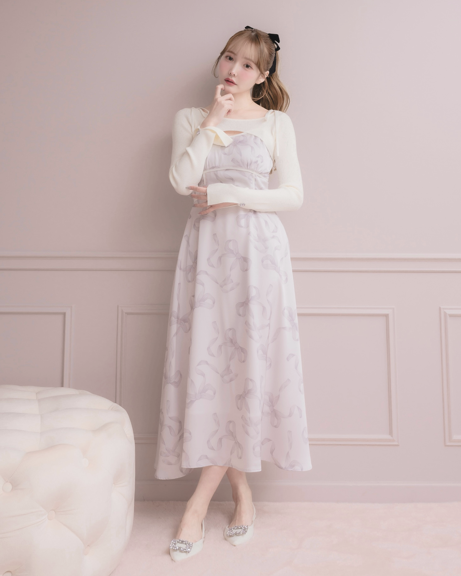 モデル身長：166cm / 着用カラー：ホワイト
