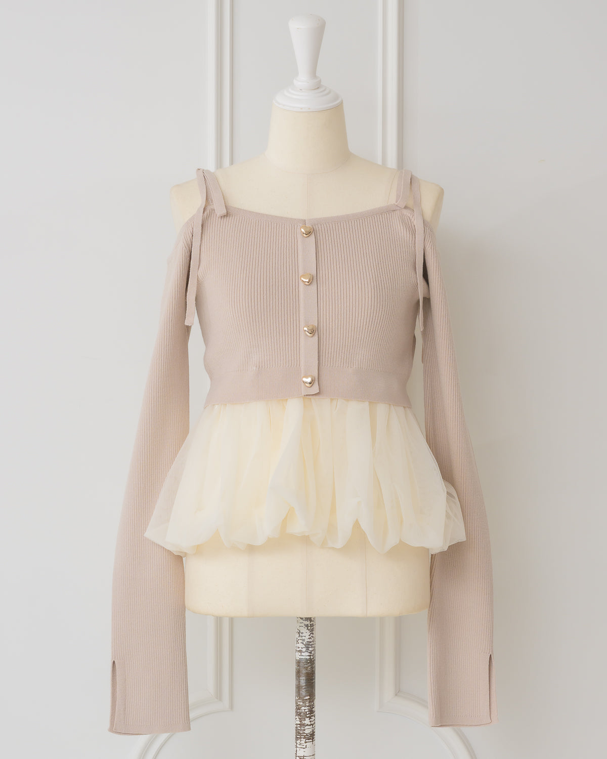 Balloon tulle knit top – DOLCELICHE（ドルチェリーチェ）