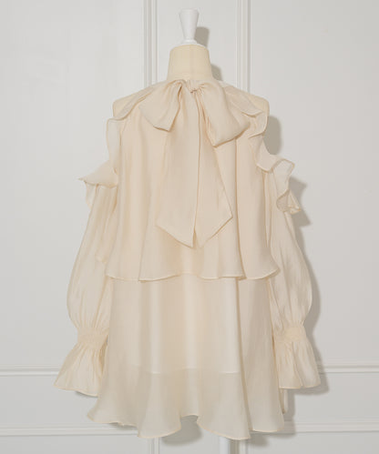 Back Ribbon Chiffon Set