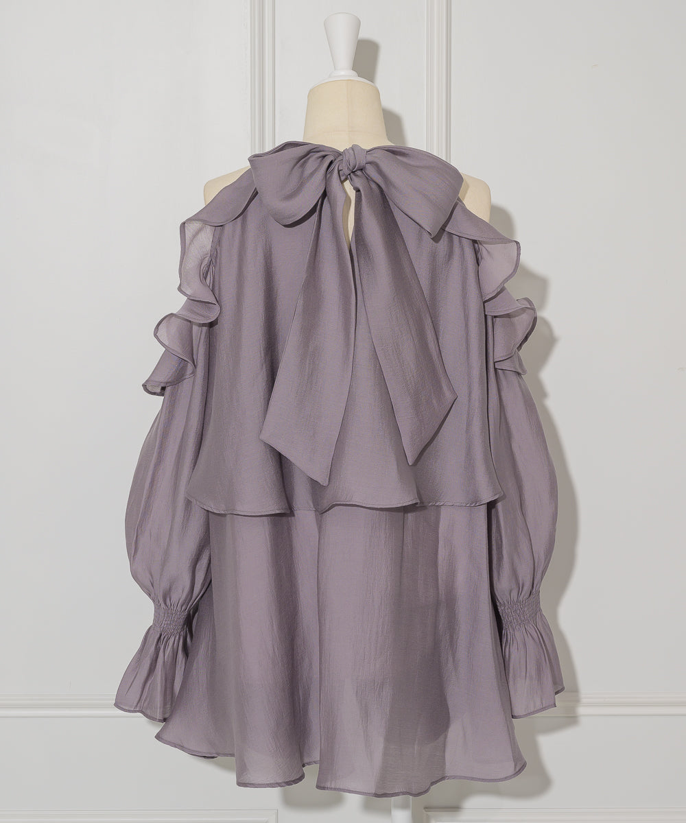 Back Ribbon Chiffon Set