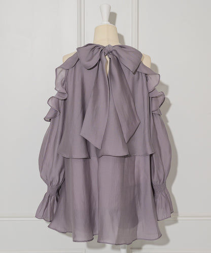 Back Ribbon Chiffon Set