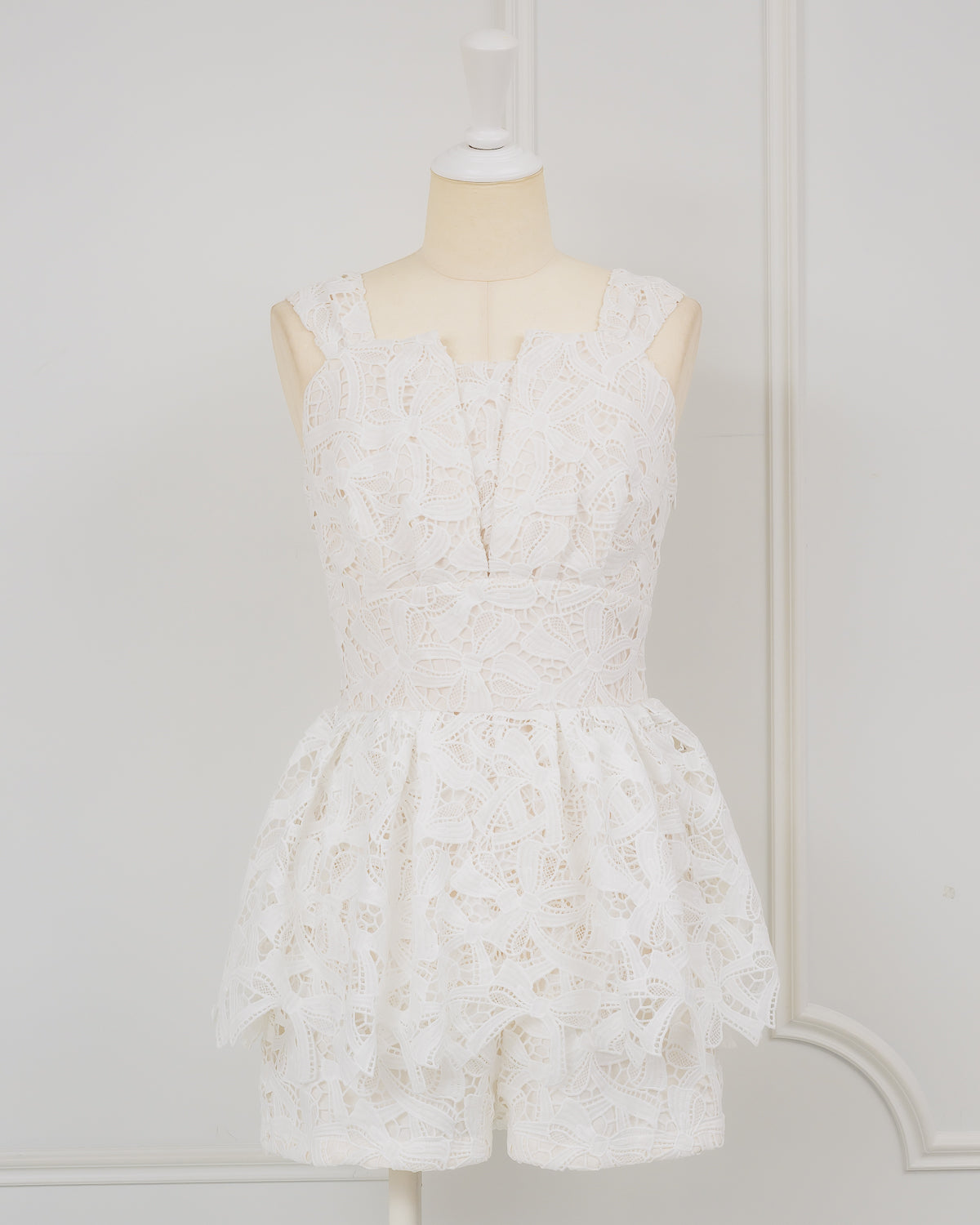 Ribbon Lace Short Romper – DOLCELICHE（ドルチェリーチェ）