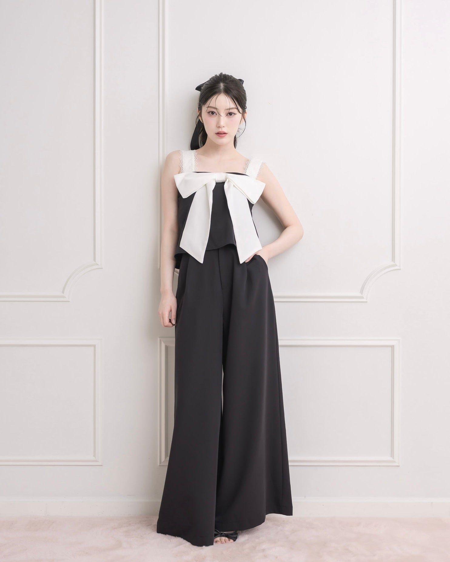 モデル身長：157cm / 着用カラー：ブラック