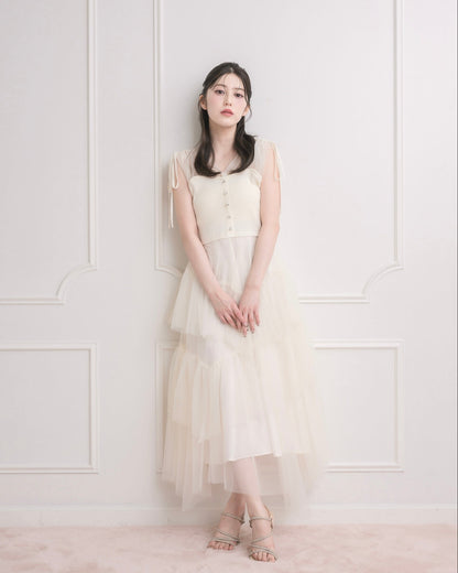 モデル身長：157cm / 着用カラー：アイボリー