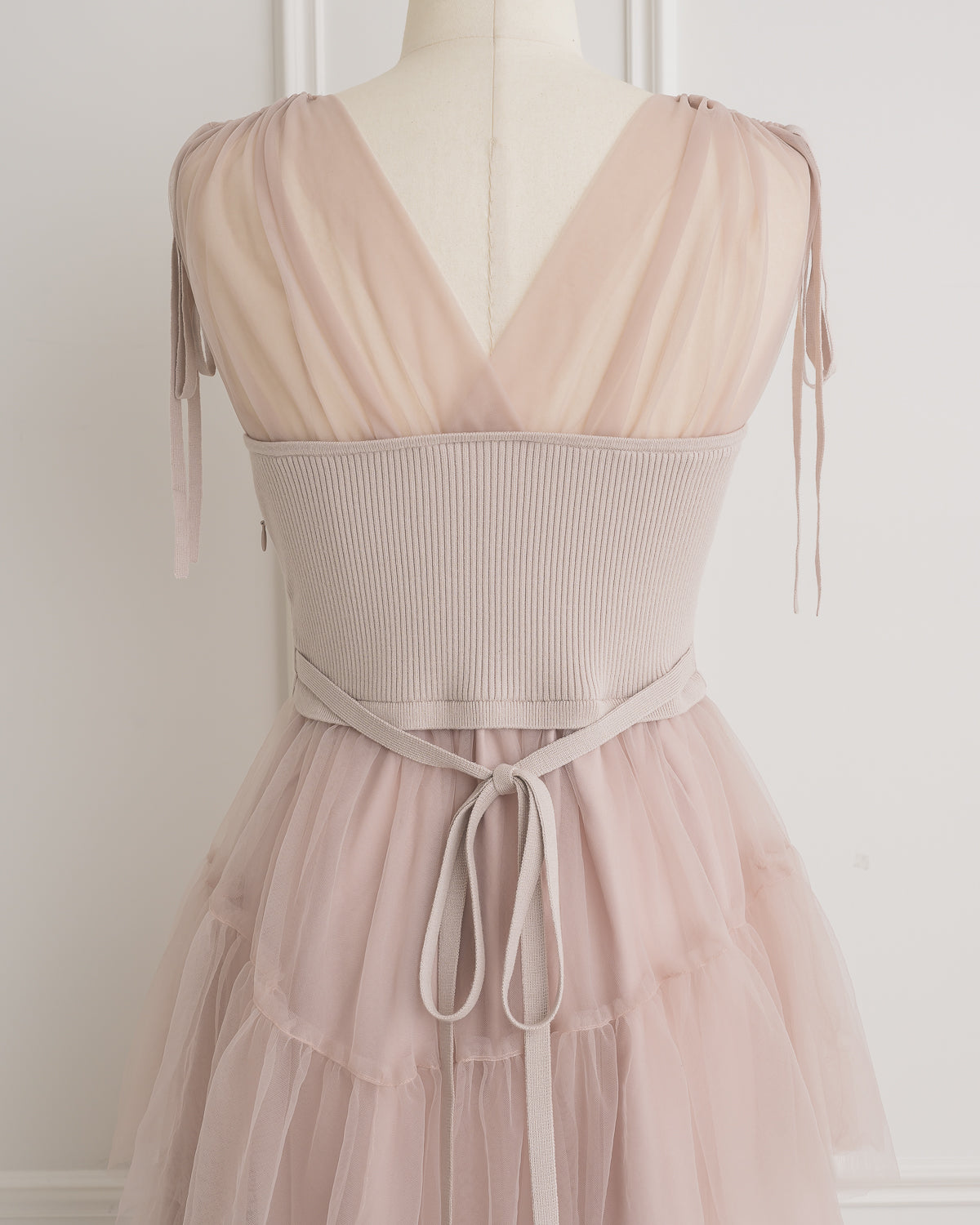 Sheer Tiered Bustier Dress – DOLCELICHE（ドルチェリーチェ）