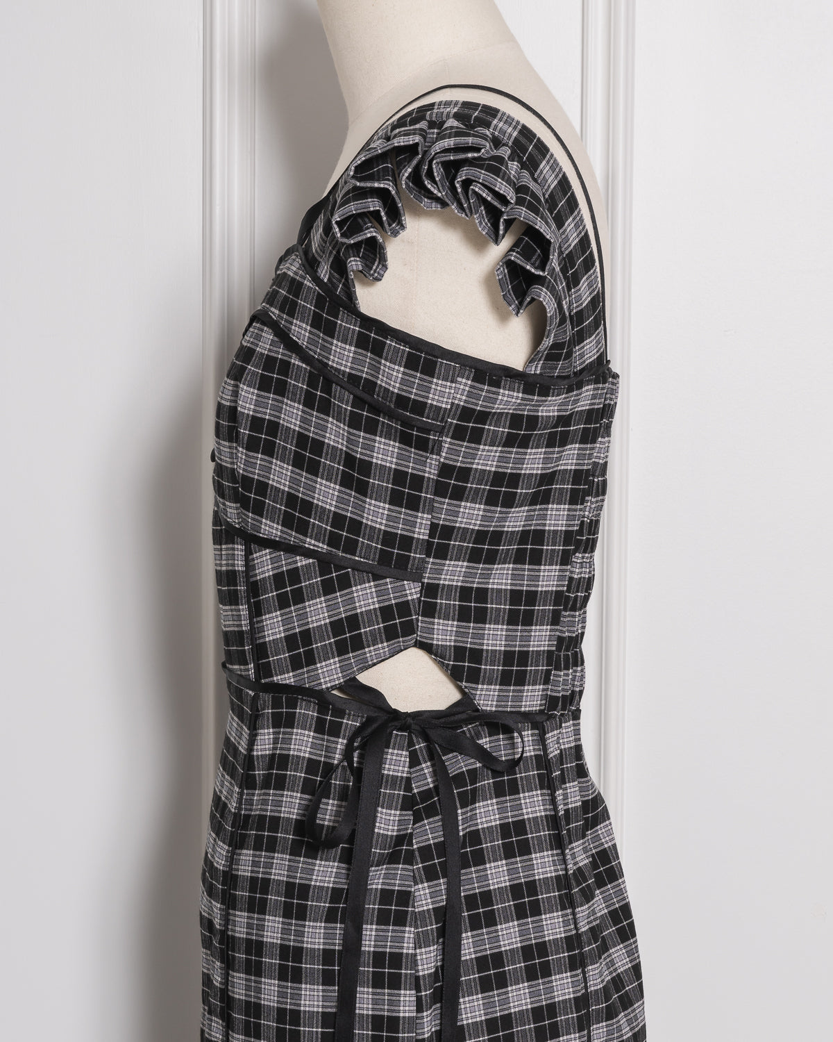 DOLCELICHE ドルチェリーチェ カットワークワンピース グレーチェック Cutwork Dress – DOLCELICHE（ドルチェリーチェ）