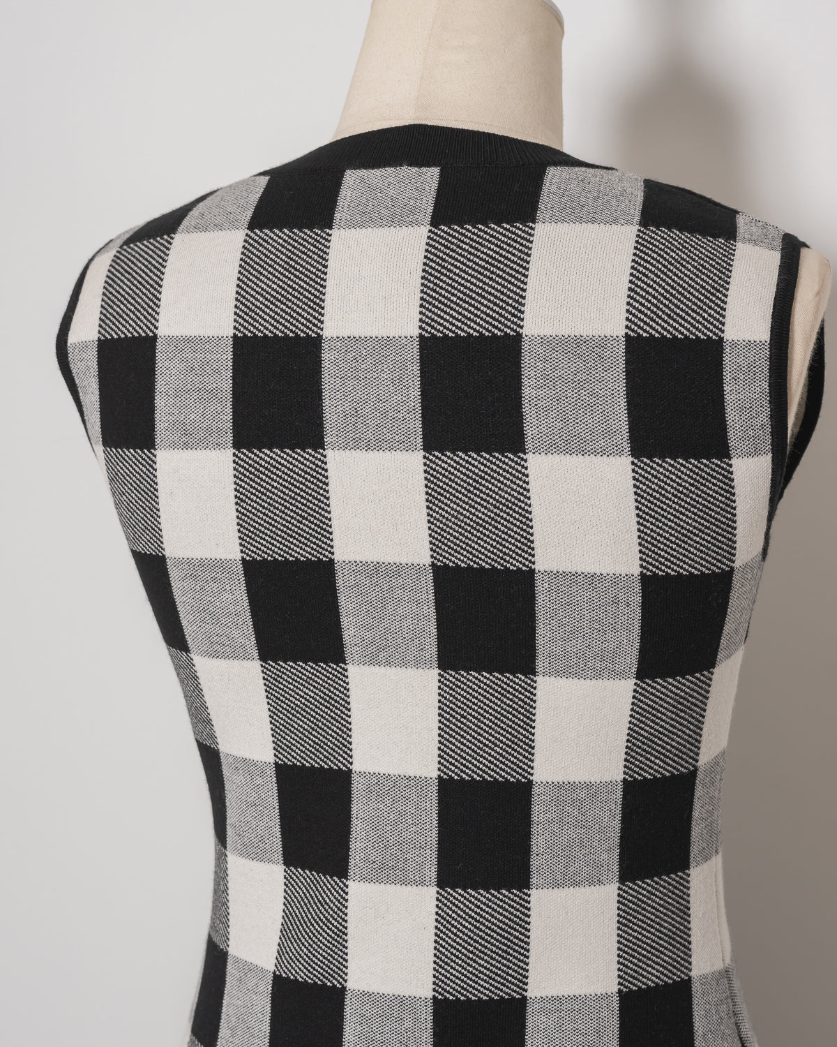 Fur Check Mini Knit Dress
