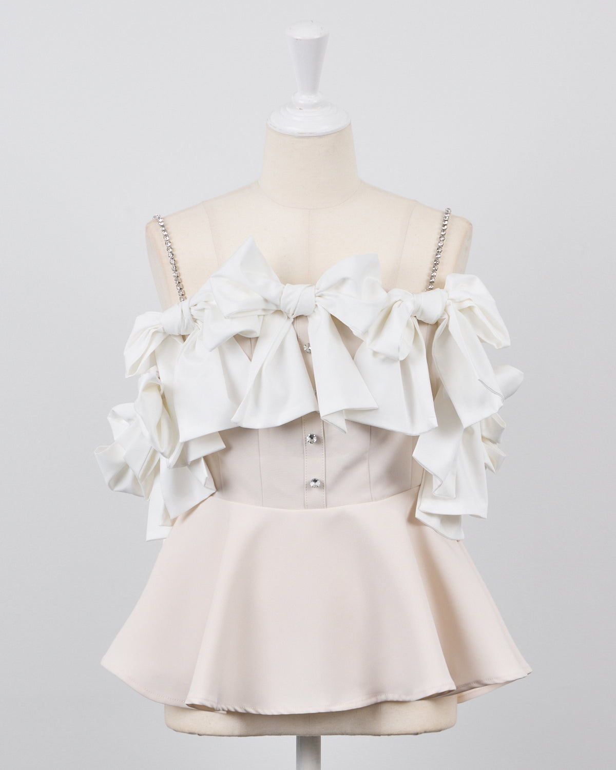 Multi Ribbon Peplum Tops – DOLCELICHE（ドルチェリーチェ）