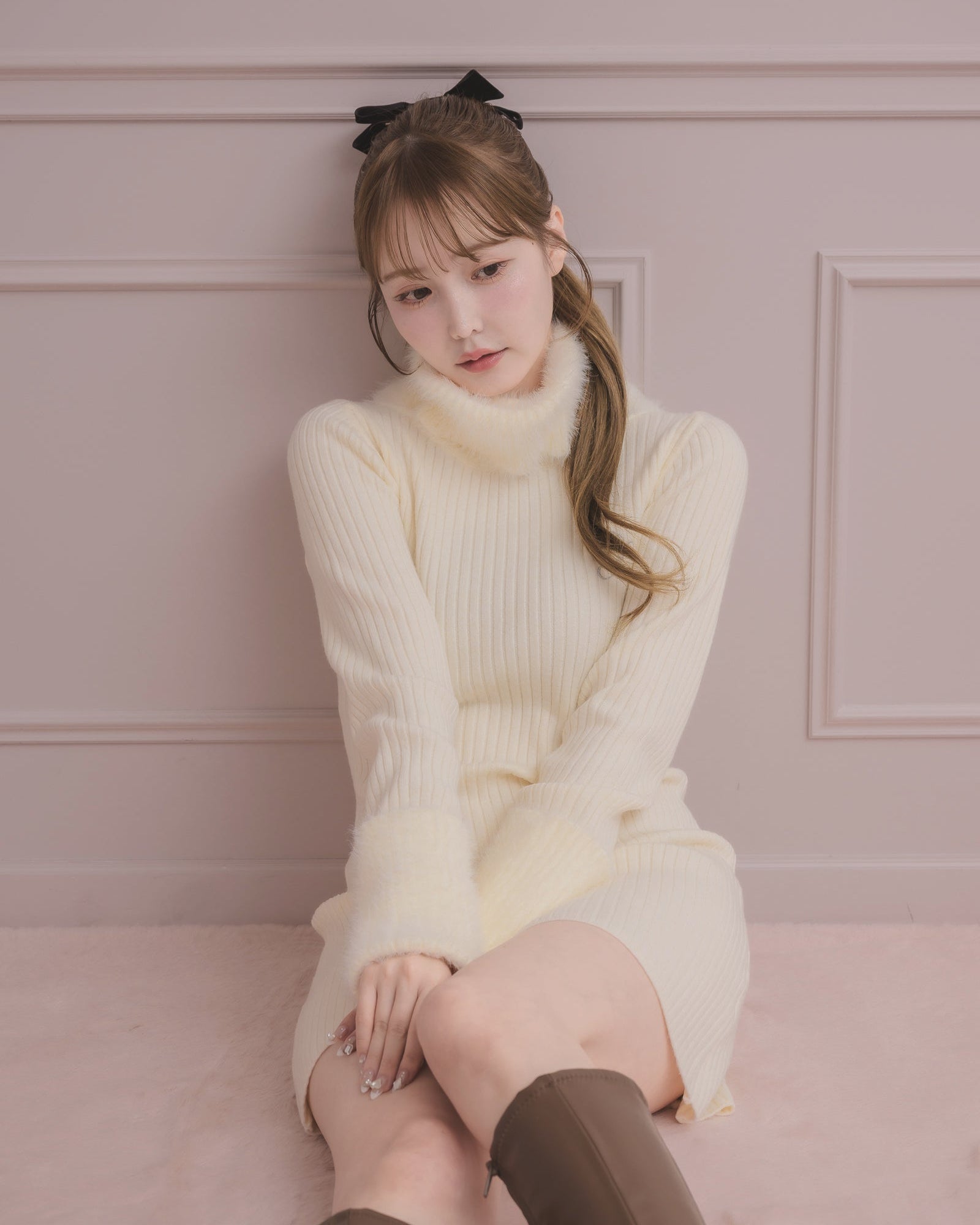 モデル身長：166cm / 着用カラー：ホワイト