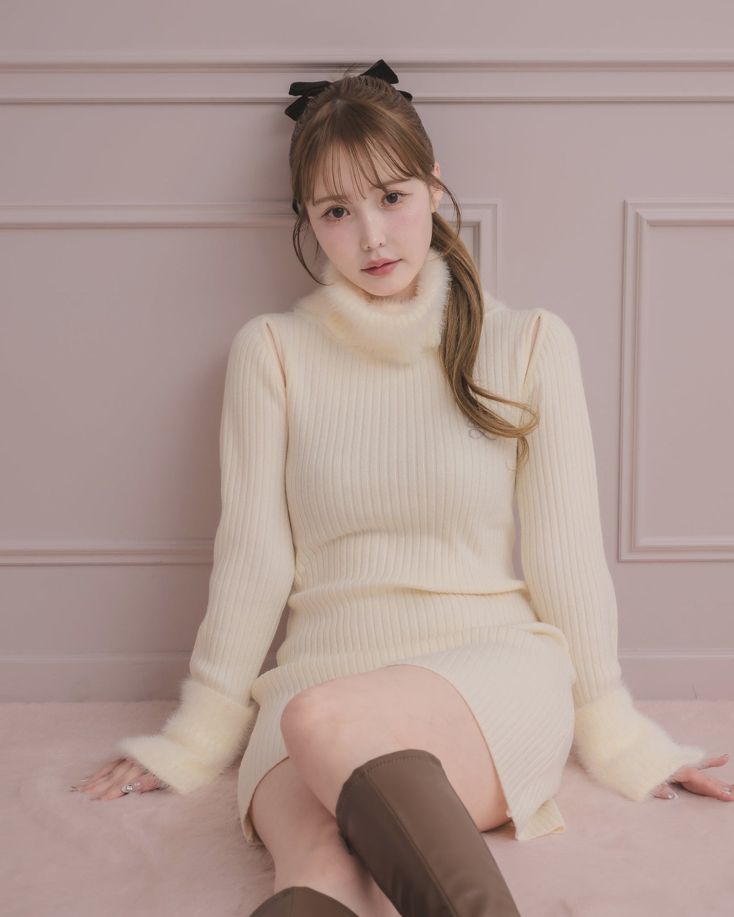 モデル身長：166cm / 着用カラー：ホワイト