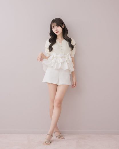 モデル身長：159cm / 着用カラー：アイボリー