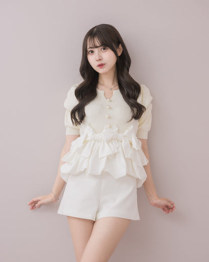 モデル身長：159cm / 着用カラー：アイボリー