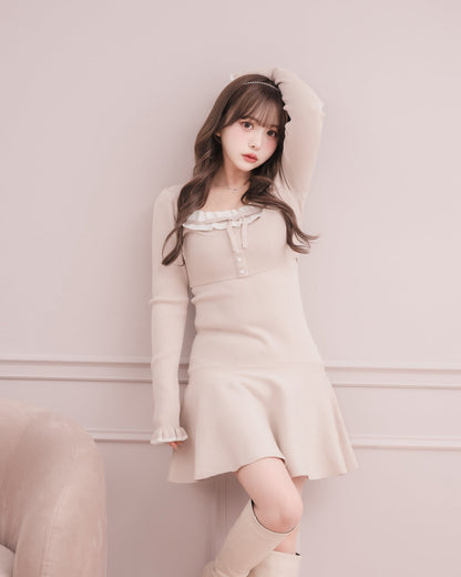 モデル身長：151cm / 着用カラー：ピンクベージュ