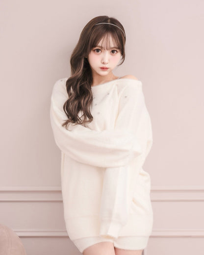 モデル身長：151cm / 着用カラー：アイボリー