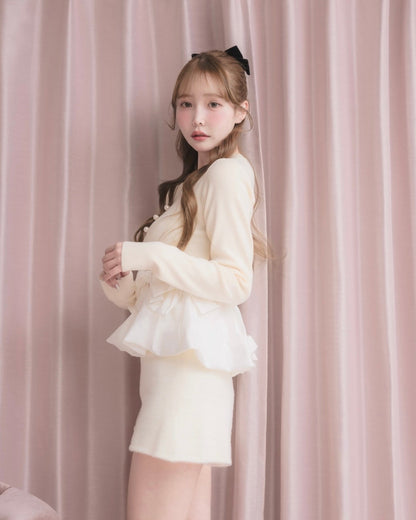 モデル身長：166cm / 着用カラー：バニラ