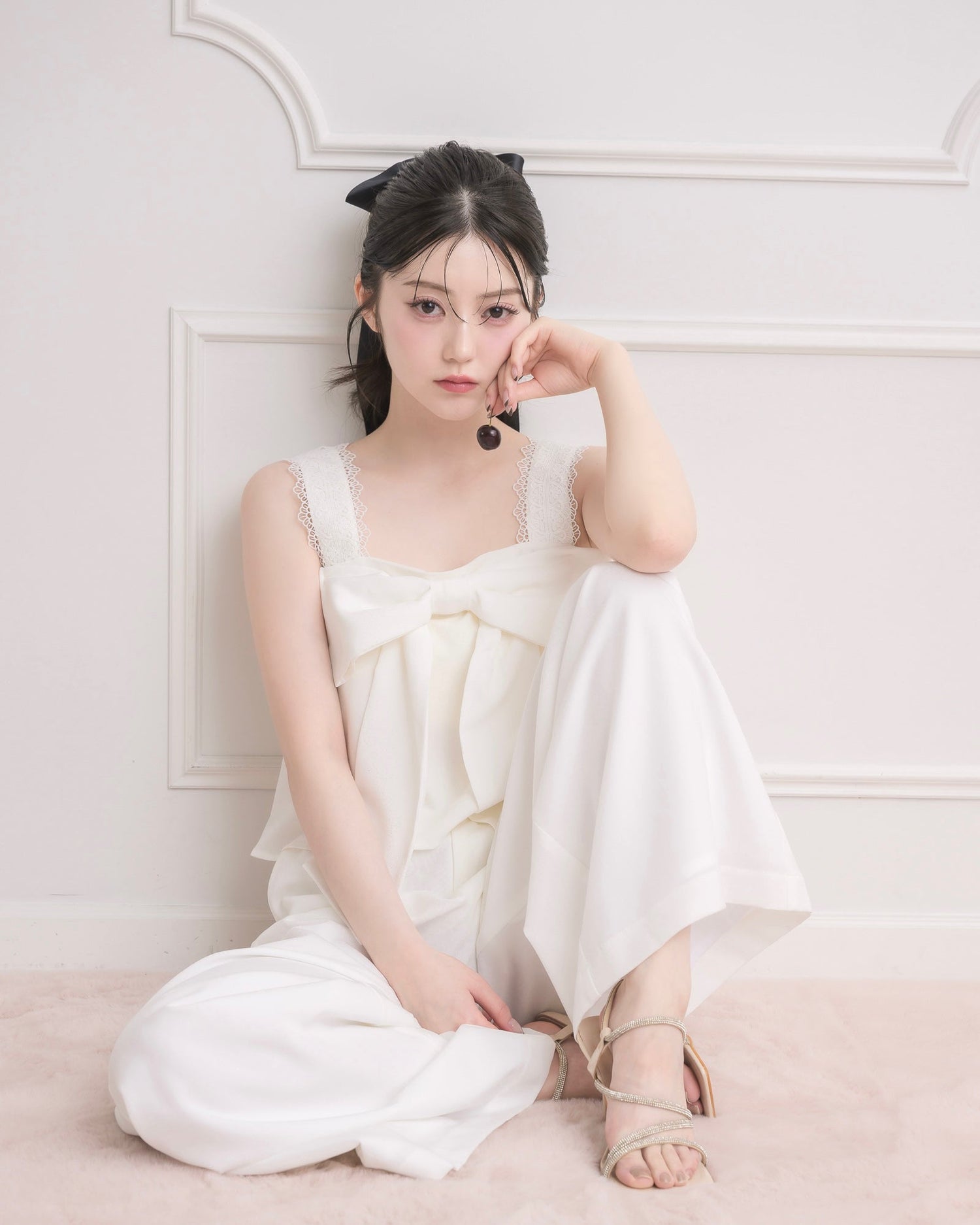 モデル身長：157cm / 着用カラー：ホワイト