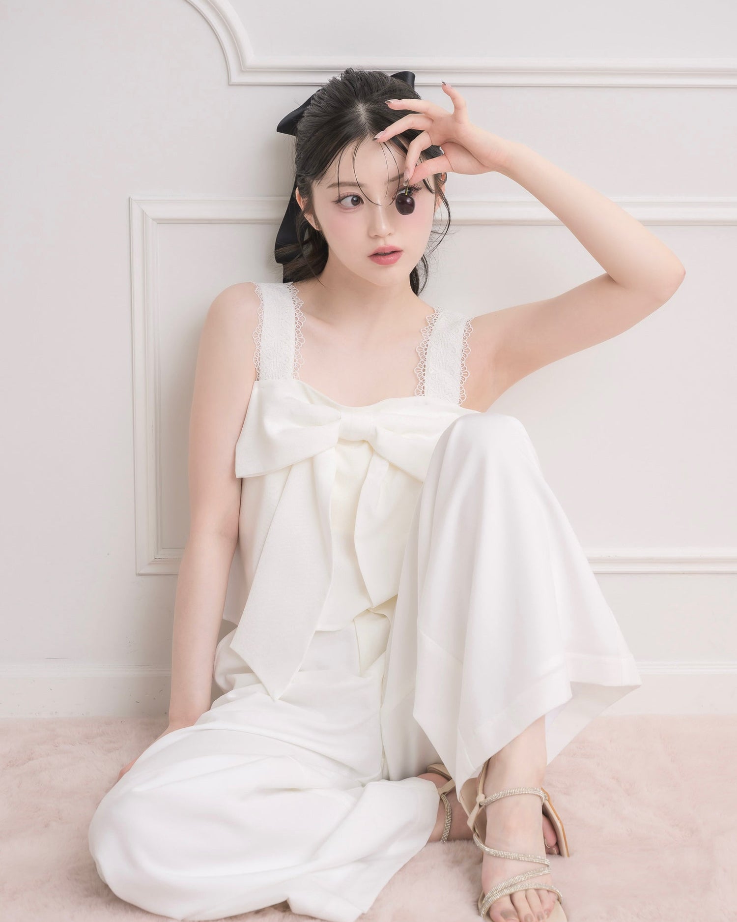 モデル身長：157cm / 着用カラー：ホワイト