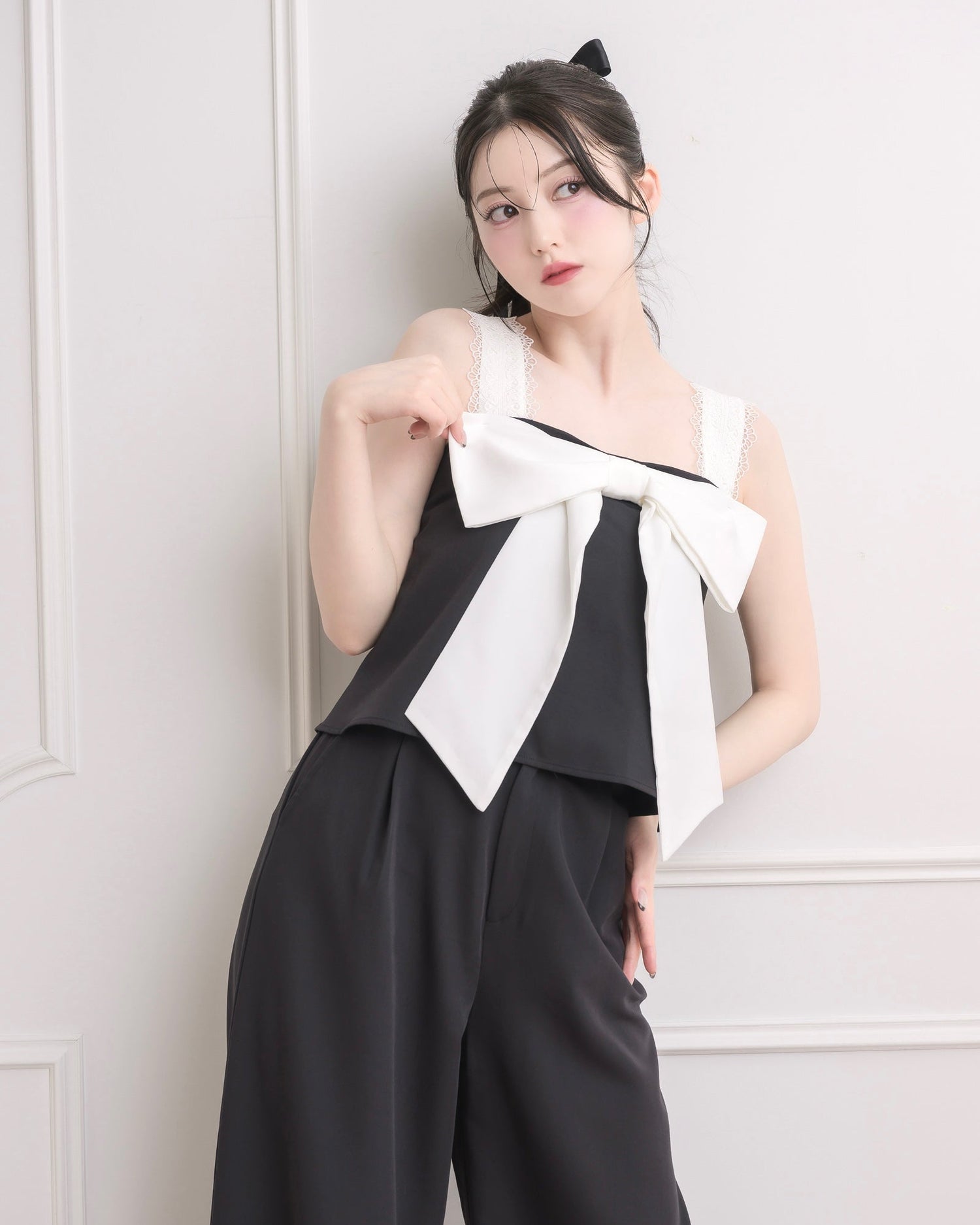 モデル身長：157cm / 着用カラー：ブラック